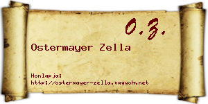 Ostermayer Zella névjegykártya